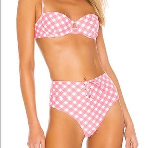 Onia Susana Bottom Pink Gingham